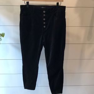 Black Velvet Pants 7 For All Mankind size 31